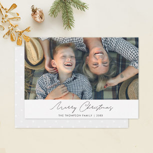 Simple Minimalist Holiday Photo Card