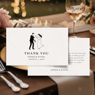 Simple Minimalist Illustrated Thank You Card