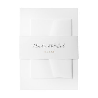Simple Minimalist Invitation Belly Band