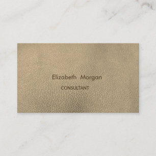 Simple Minimalist  Leather Look Business Card