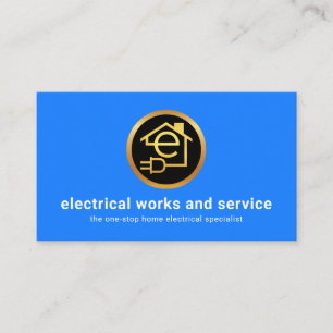 Simple Minimalist Letter-e Home Circuit Business Card