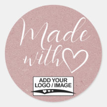 Simple Minimalist Lilac Kraft Paper Made With Love