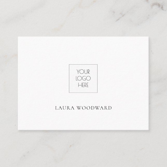 Simple Minimalist Logo  Business Card (Front)