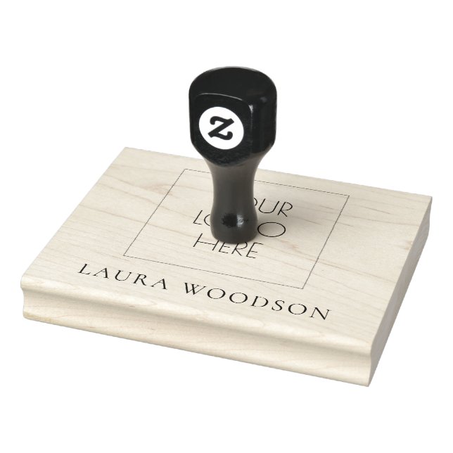 Simple Minimalist Logo Name  Rubber Stamp (Stamp)