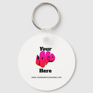 Simple Minimalist Logo Promotional Business Keychain