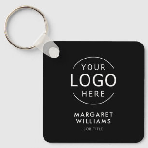 Simple Minimalist Logo QR Code Business Card Keychain