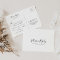 Simple Minimalist Menu Choice RSVP Postcard