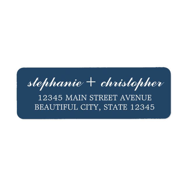 Simple Minimalist Midnight Blue Script Typography (Front)