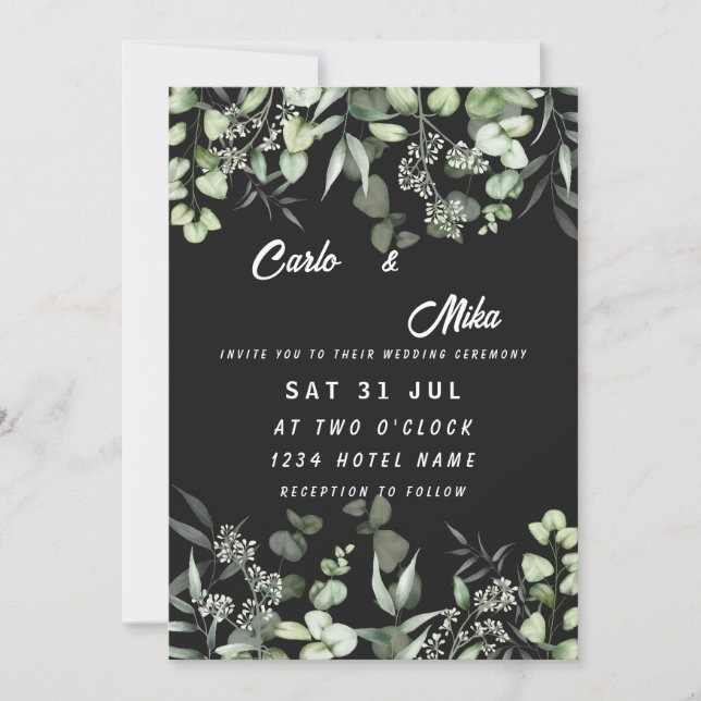 Simple Minimalist Mint Green Wedding Welcome Invitation (Front)