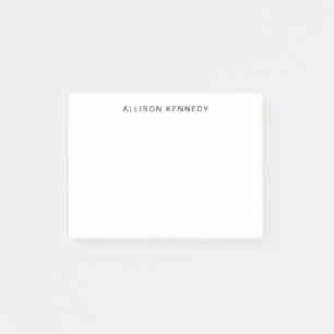 Simple Minimalist Modern Classic Basic Black Grey Post-it Notes