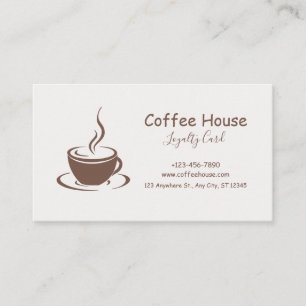 Simple Minimalist Modern Coffee Shop Loyalty Card