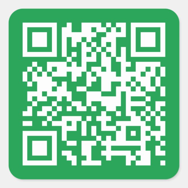 Simple Minimalist Modern Customize QR Code Square Sticker (Front)