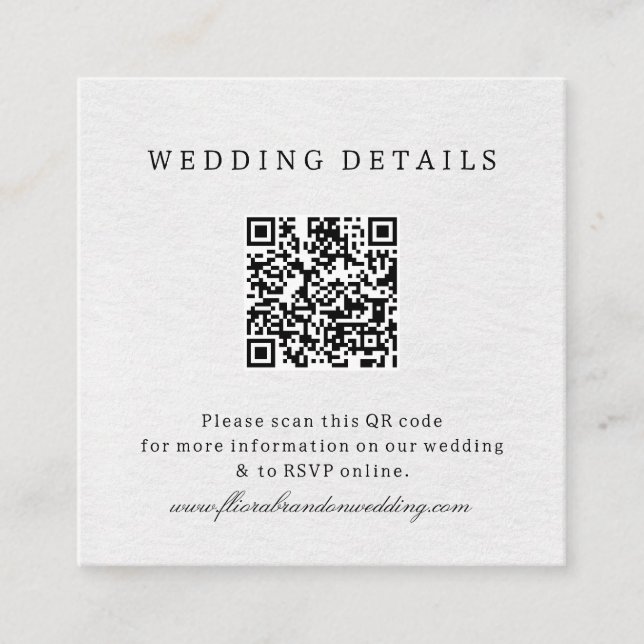 Simple Minimalist Modern Eucalyptus Olive Wedding  Enclosure Card (Front)