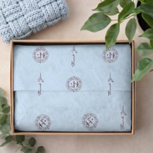 Simple Minimalist Modern Light Blue Tissue Paper