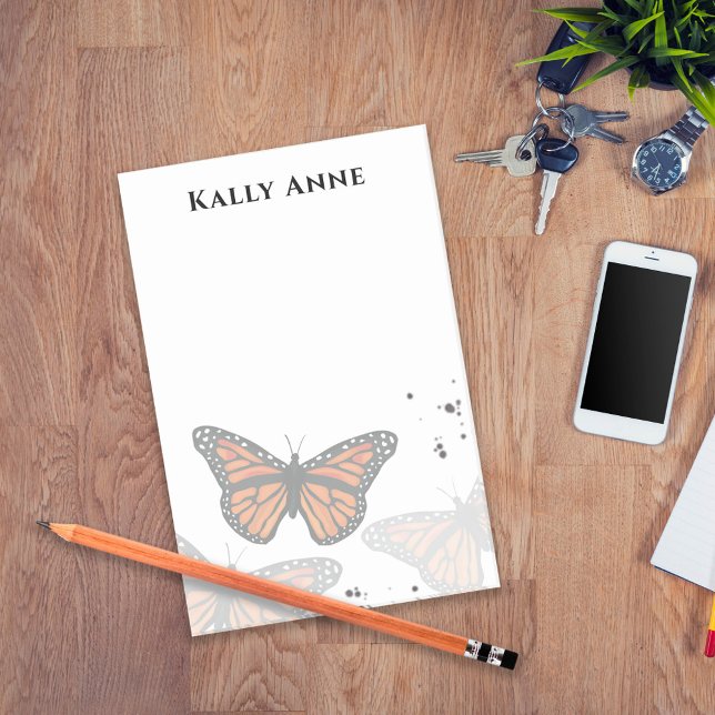 Simple Minimalist Modern Monarch Butterflies  Post-it Notes (Creator Uploaded)