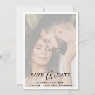 Simple Minimalist Modern Overlay Photo  Save The Date