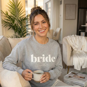 Simple Minimalist Modern Personalized Bride Sweatshirt