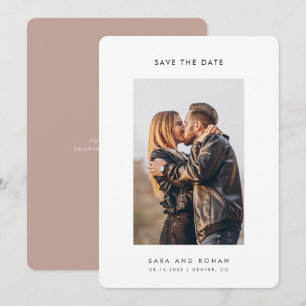 Simple Minimalist Modern Photo Elegant Wedding Save The Date