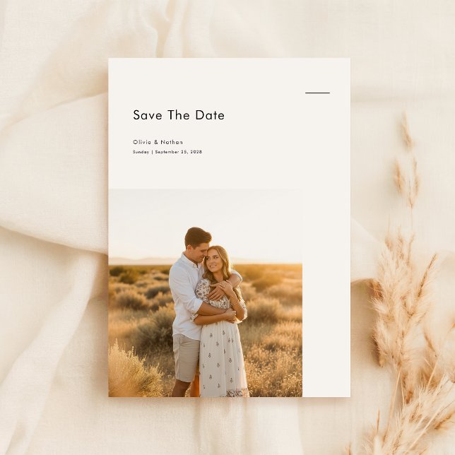 Simple Minimalist Modern Photo Wedding Save The Date (Creator Uploaded)