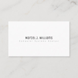 simple minimalist modern professional plain white business card