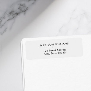 Simple Minimalist Modern Return Address