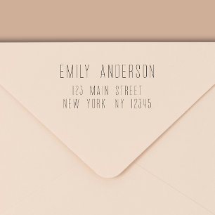 Simple Minimalist Modern Return Address Self-inking Stamp