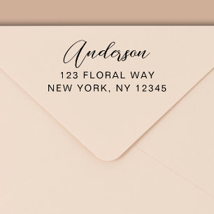 Simple Minimalist Modern Return Address Self-inking Stamp