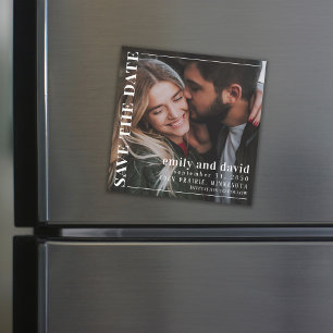Simple Minimalist Modern Save the Date Magnetic 
