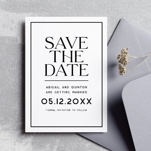 Simple Minimalist Modern Trendy Save the Date