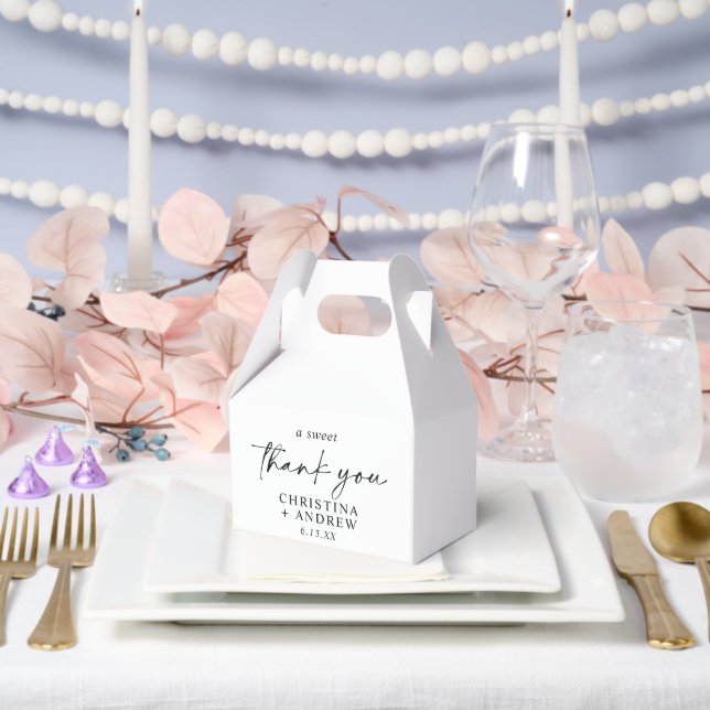 Simple Minimalist & Modern Wedding  Favor Box (Wedding)