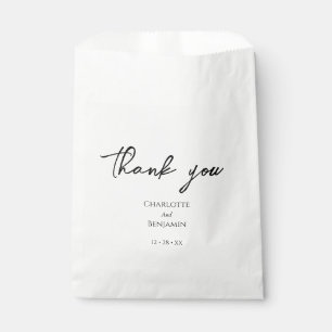 Simple Minimalist Modern Wedding Favour Bag