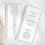 Simple Minimalist Modern Wedding Flat Program<br><div class="desc">This simple minimalist modern wedding flat program is perfect for your elegant modern wedding. This design features black simple script on a neutral bright white background to match your classic traditional wedding or minimalist boho wedding in the spring, summer, fall, or winter. Please feel free to reach out to us...</div>