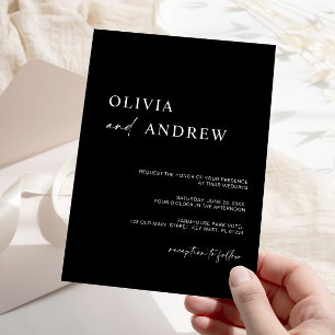 Simple Minimalist & Modern Wedding Invitation