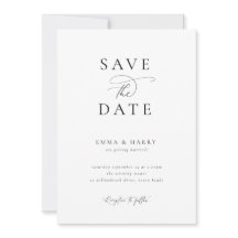 Simple Minimalist Modern Wedding Save the Date