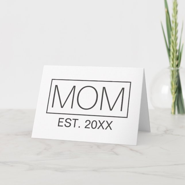 Simple Minimalist Mom Typography | Greeting Card (Front)