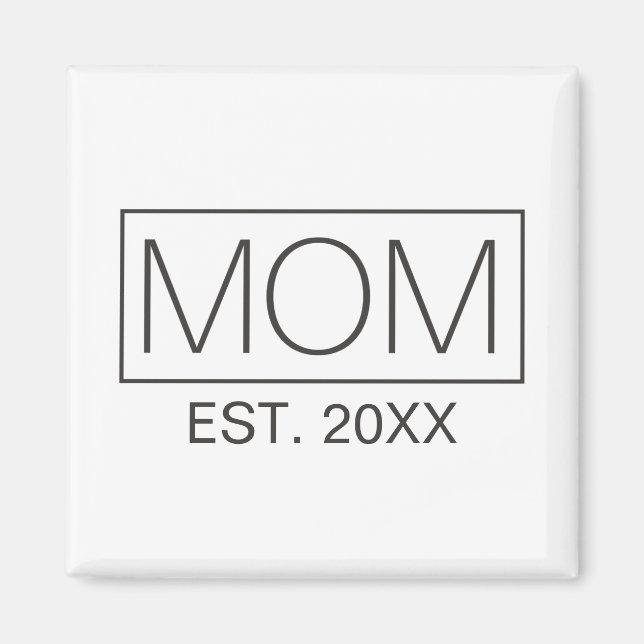 Simple Minimalist Mom Typography | Magnet (Front)
