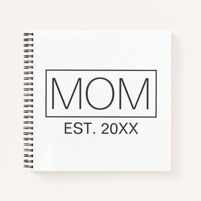 Simple Minimalist Mom Typography | Notebook (Front)