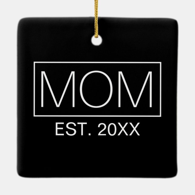 Simple Minimalist Mom Typography | Ornament (Back)