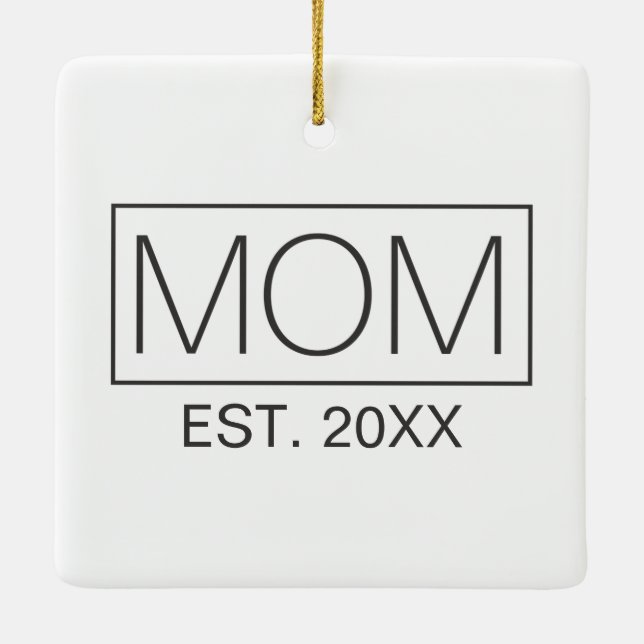 Simple Minimalist Mom Typography | Ornament (Back)