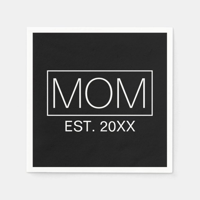 Simple Minimalist Mom Typography | Paper Napkin (Front)