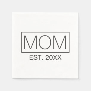 Simple Minimalist Mom Typography   Paper Napkin
