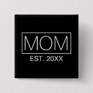 Simple Minimalist Mom Typography   Pin Button