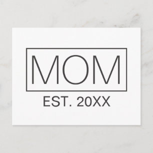 Simple Minimalist Mom Typography   Postcard