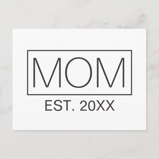 Simple Minimalist Mom Typography | Postcard (Front)