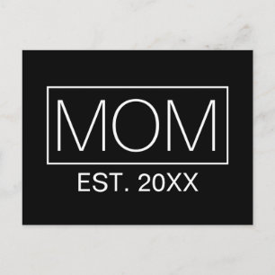 Simple Minimalist Mom Typography   Postcard