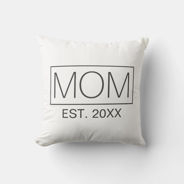 Simple Minimalist Mom Typography | Throw Pillow (Front)