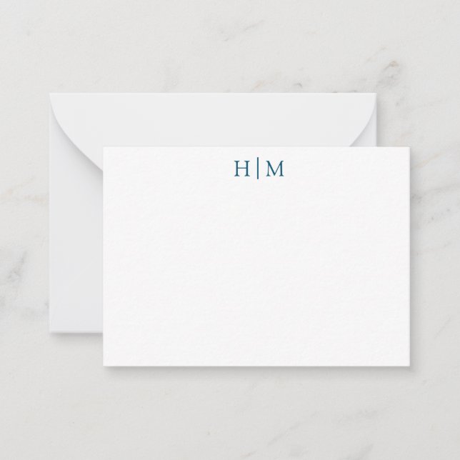 Simple Minimalist Monogram Card (Front)
