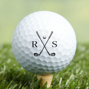 Simple Minimalist Monogram Initial Golf Balls