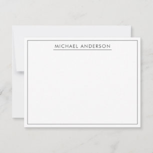 Simple Minimalist Name With Frame Card