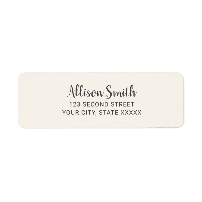 Simple Minimalist Off White Ivory Elegant Wedding (Front)